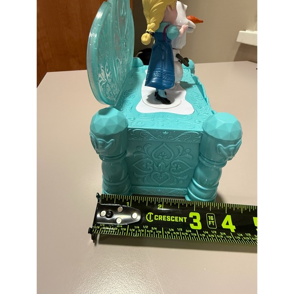Disney Frozen Young Elsa Anna Olaf Musical Jewelry Box Jakks Pacific Teal - Picture 10 of 10
